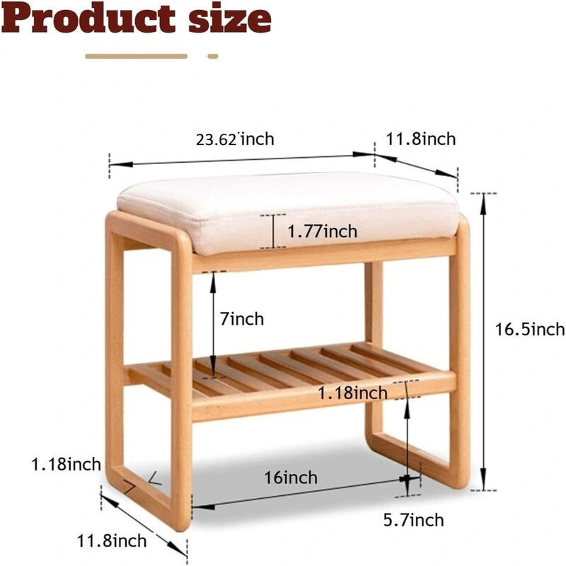 Storage Bench for Entryway - 11.8D x 23.62W x 16.5H