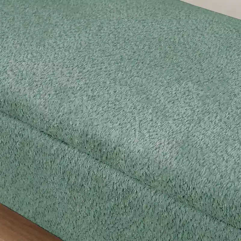 Panca in Tessuto Pile con Ampio Spazio Contenitore