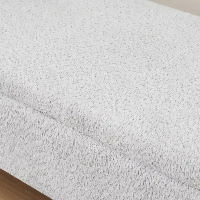 Panca in Tessuto Pile con Ampio Spazio Contenitore