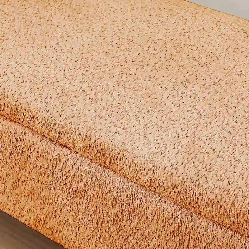 Panca in Tessuto Pile con Ampio Spazio Contenitore