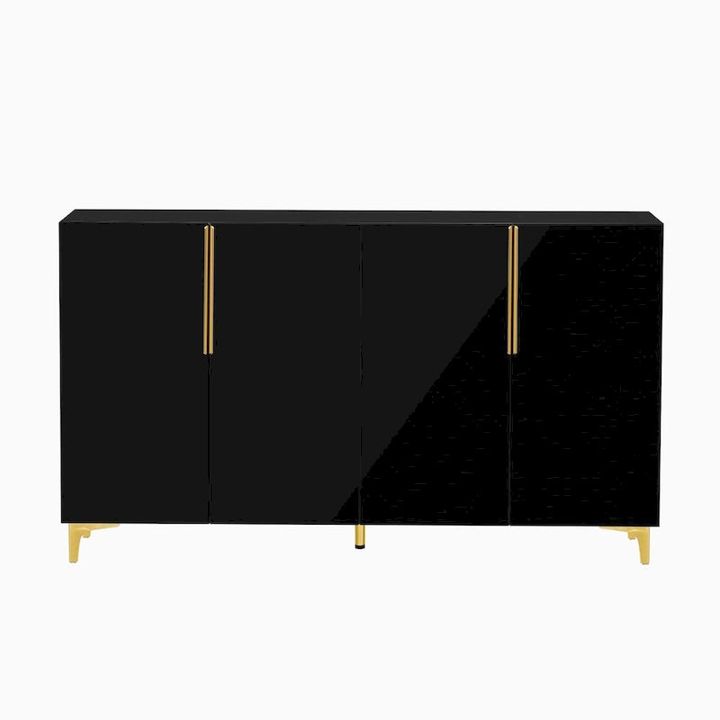 Mobile contenitore di lusso leggero con finitura lucida, regolabile, adatto per soggiorno, studio, corridoio.