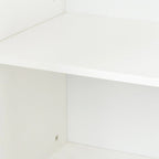 Credenza a 4 ante e 4 ripiani aperti, mobiletto indipendente per ingresso, ufficio, camera da letto
