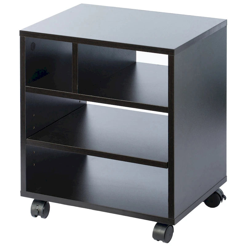 Supporto per stampante da ufficio in legno con ruote