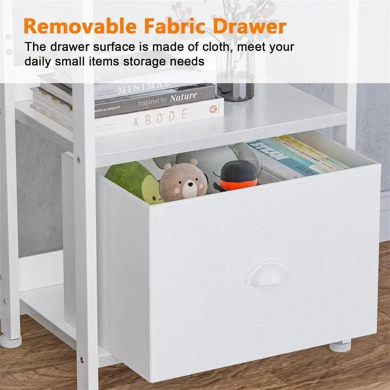 Libreria a 5 Ripiani con Cassetto