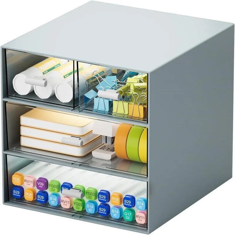 Desk Organizer with 4 Drawers - 9.05D x 6.69W x 2.09H