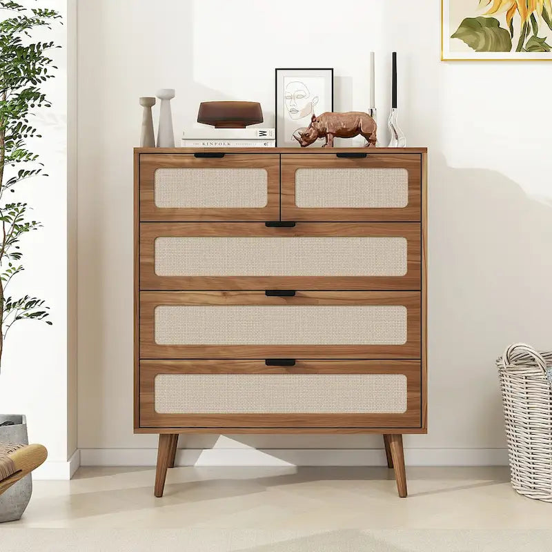 5 Drawer Cabinet Accent Storage Cabinet
