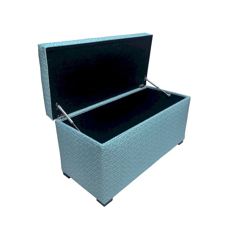 Panca contenitore imbottita in stile transizionale per soggiorno