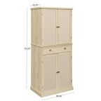 Armadietto a 4 ante con 1 cassetto, con 4 ripiani interni regolabili, mobile contenitore