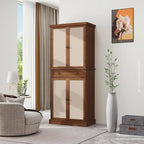 Armadietto a 4 ante con 1 cassetto, con 4 ripiani interni regolabili, mobile contenitore