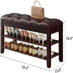 Panca scarpiera con cuscino – 39,4P x 13,8L x 18,9H