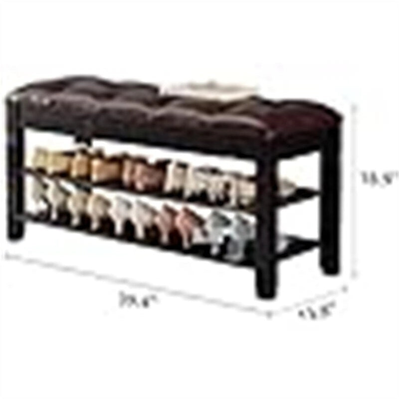 Panca scarpiera con cuscino – 39,4P x 13,8L x 18,9H