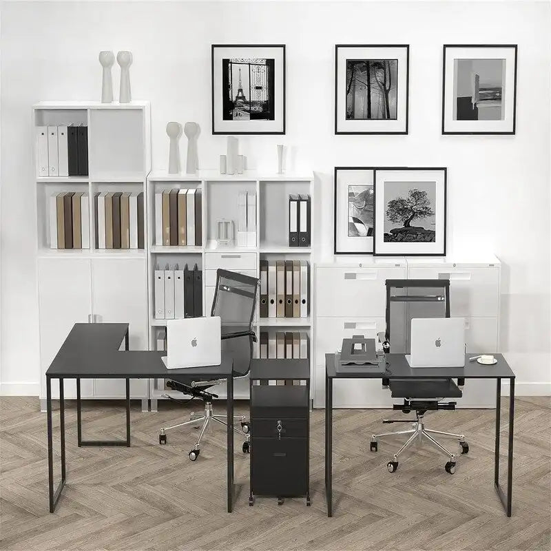 Schedario a rotelle con 2 cassetti