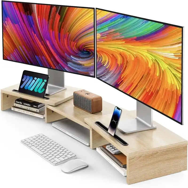 Supporto rialzato per 2 monitor