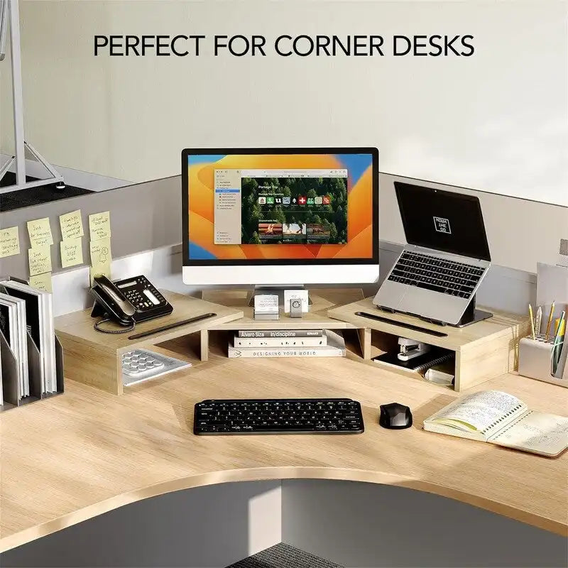 Supporto rialzato per 2 monitor