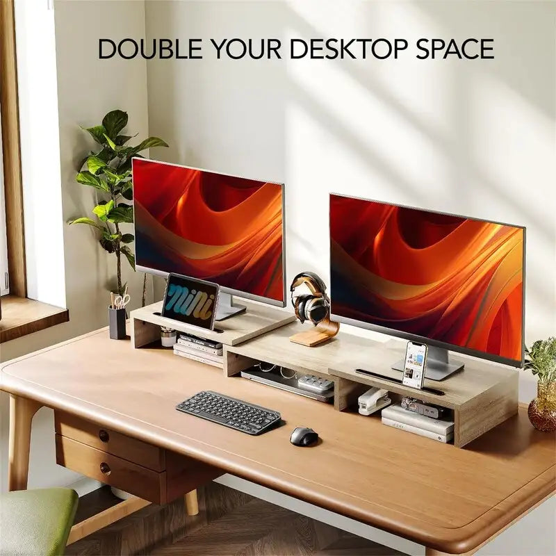 Supporto rialzato per 2 monitor
