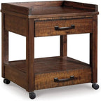 Industrial Office Printer Stand with Storage - 24D x 22W x 23H