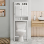 Salvaspazio da bagno sopra il WC, bianco - 8L x 25W x 68H
