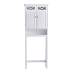 Salvaspazio da bagno sopra il WC, bianco - 8L x 25W x 68H
