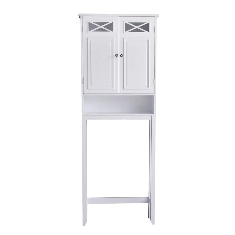 Salvaspazio da bagno sopra il WC, bianco - 8L x 25W x 68H