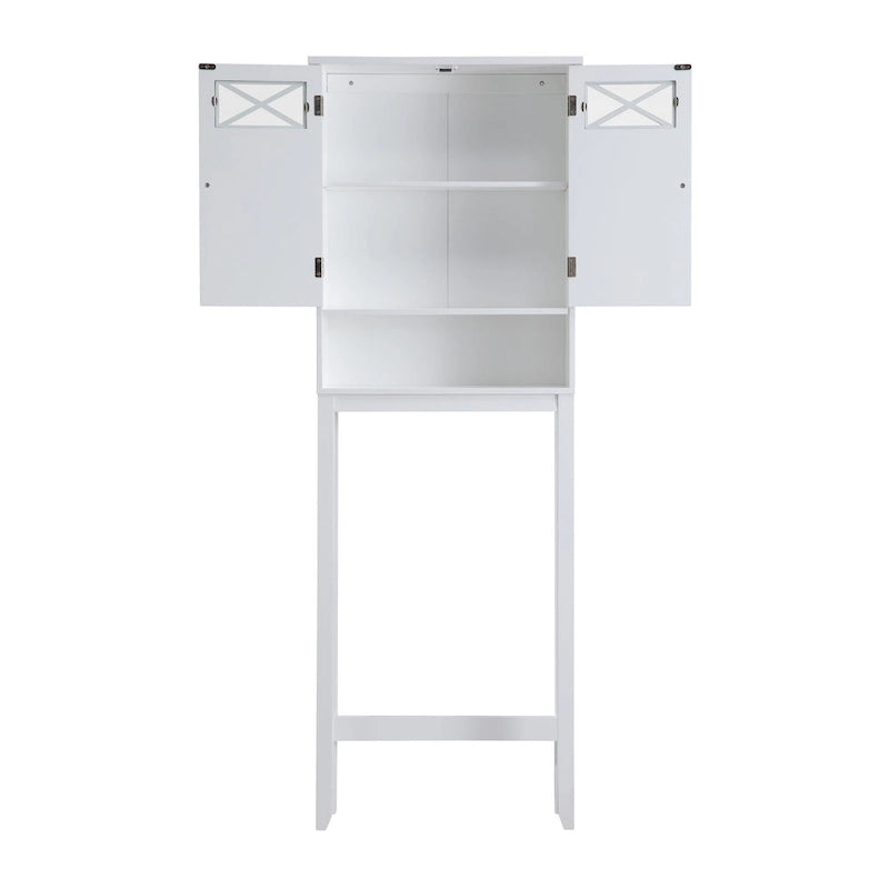 Salvaspazio da bagno sopra il WC, bianco - 8L x 25W x 68H