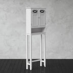Salvaspazio da bagno sopra il WC, bianco - 8L x 25W x 68H
