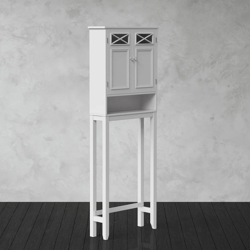 Salvaspazio da bagno sopra il WC, bianco - 8L x 25W x 68H