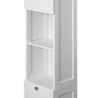 Mobiletto alto da bagno bianco per biancheria