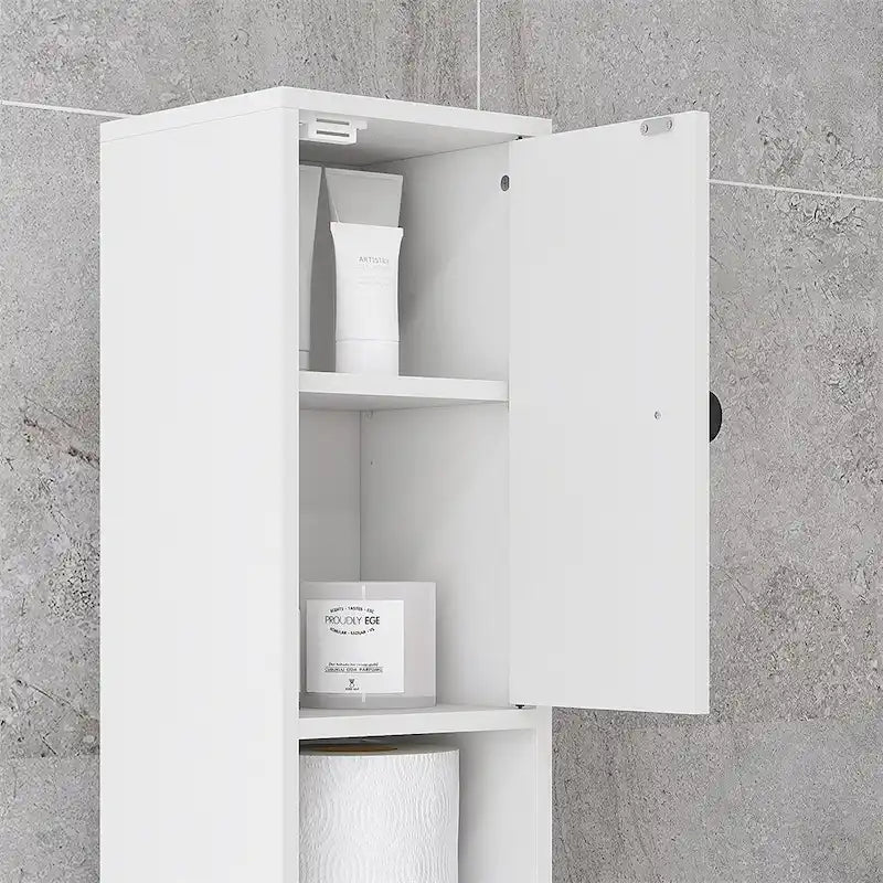 Mobiletto da bagno alto, Mobiletto stretto per WC con ripiani regolabili