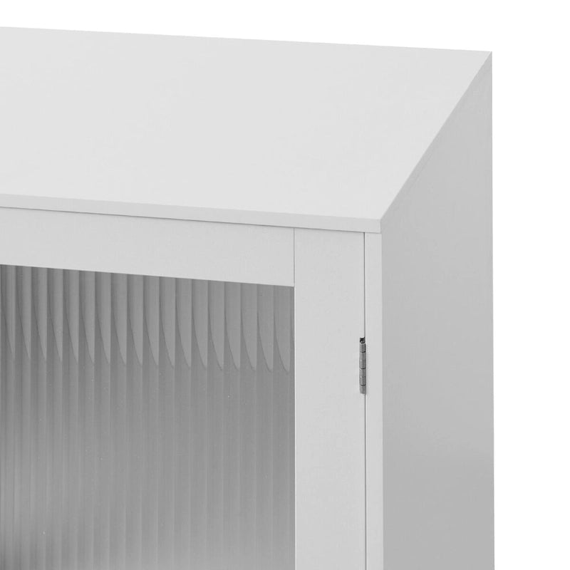 Mobiletto da bagno moderno con 2 ante in vetro