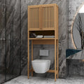 Mobiletto portaoggetti da bagno in legno naturale per bagno indipendente