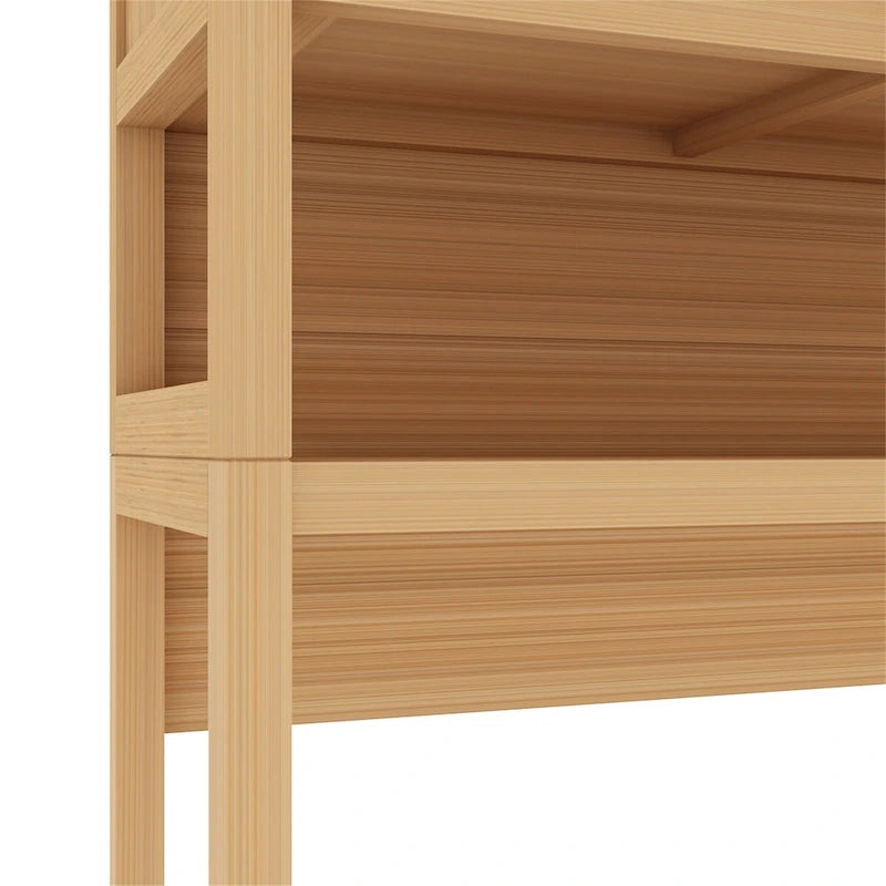 Mobiletto portaoggetti da bagno in legno naturale per bagno indipendente