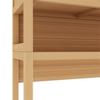 Mobiletto portaoggetti da bagno in legno naturale per bagno indipendente