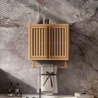 Armadietto assortito da bagno con WC in bambù
