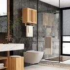 Armadietto assortito da bagno con WC in bambù