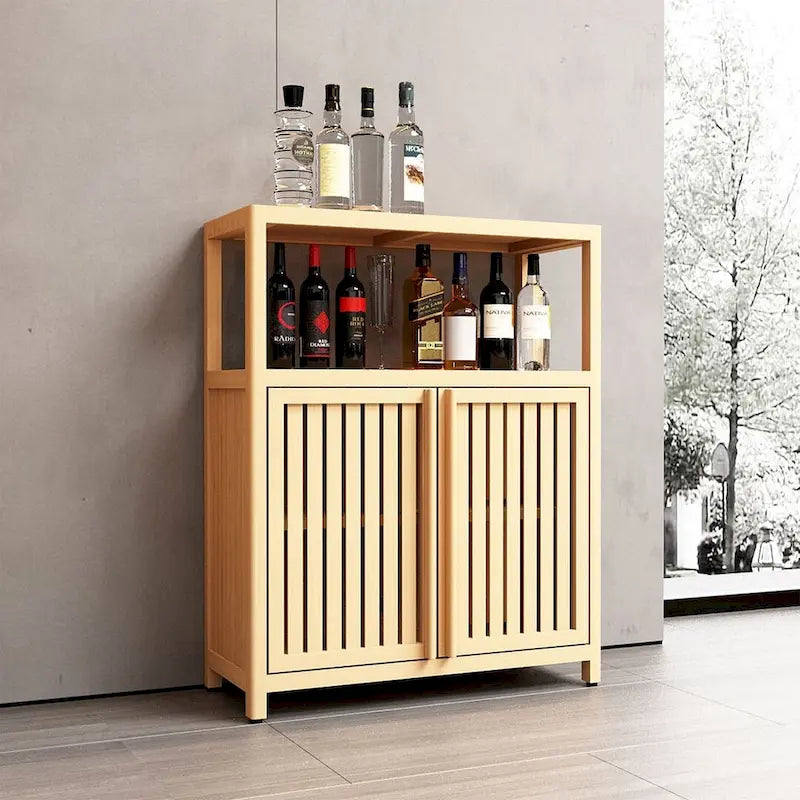Armadietto assortito da bagno con WC in bambù