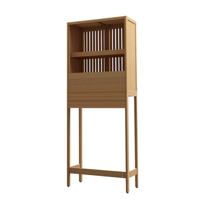 Armadietto assortito da bagno con WC in bambù