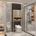 Armadietto assortito da bagno con WC in bambù