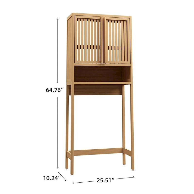 Armadietto assortito da bagno con WC in bambù