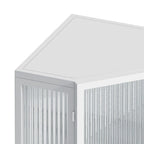 Mobile angolare da bagno in stile moderno da 56,5 cm con ante in vetro temperato e ripiano interno regolabile
