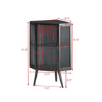 Mobile angolare da bagno in stile moderno da 56,5 cm con ante in vetro temperato e ripiano interno regolabile