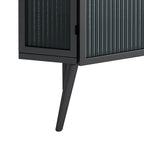 Mobile angolare da bagno in stile moderno da 56,5 cm con ante in vetro temperato e ripiano interno regolabile