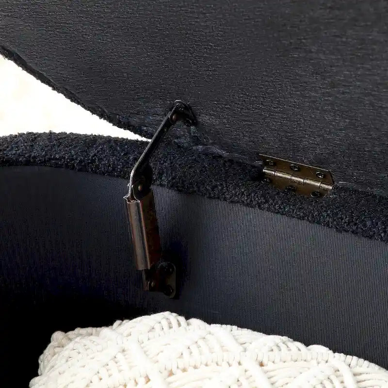 Panca da Fondo Letto con Contenitore, Rivestimento in Sherpa, Grande Panca Ottomana, Sgabello Porta Scarpe, Panca Lunga, Seduta da Finestra, Panca Porta Giocattoli