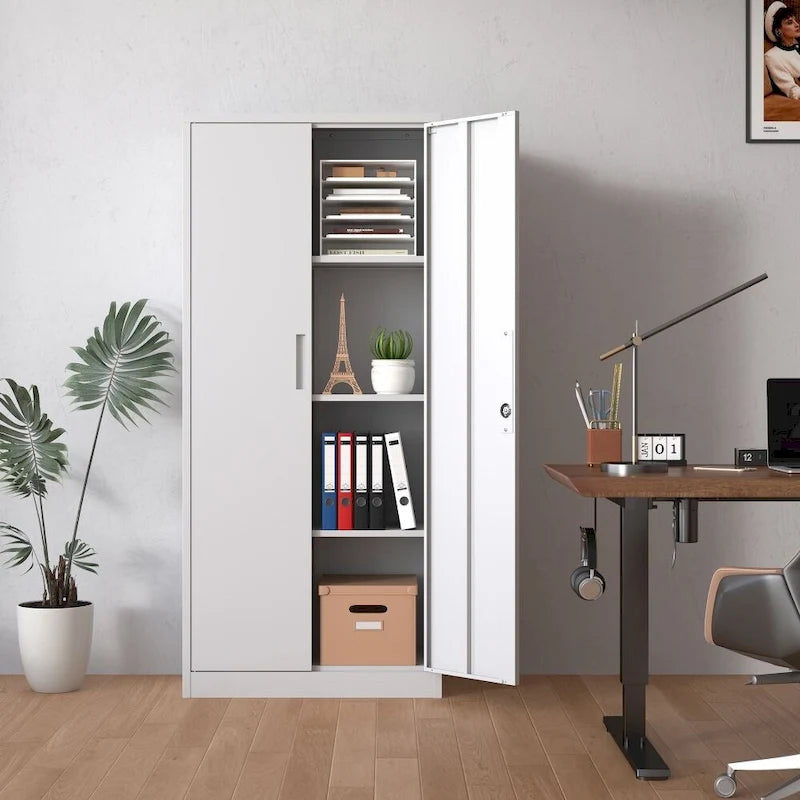 Armadio metallico alto 71H per garage/archiviazione
