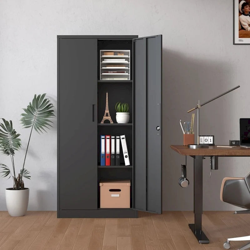 Armadio metallico alto 71H per garage/archiviazione