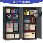 Armadio metallico alto 71H per garage/archiviazione