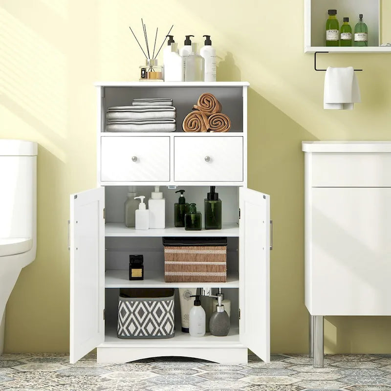 Mobiletto da bagno a pavimento con 2 ante